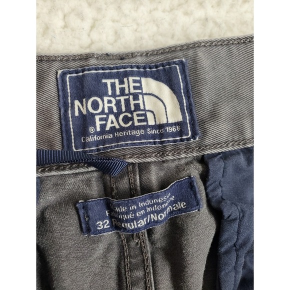 Vtg North Face TNF Khaki Pants Mens 32 Gray Straight Leg Twill (31x30) Gorpcore - Picture 2 of 12